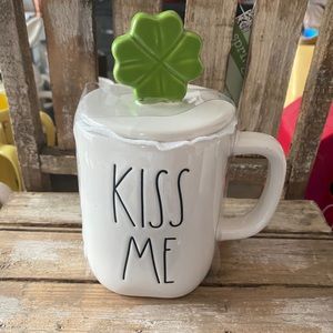 Rae Dunn Shamrock Topper Mug